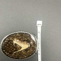 Authentic Taxidermy Western Diamondback Rattlesnake Head Resin Belt Buckle