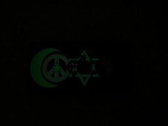 COEXIST white belt buckle
