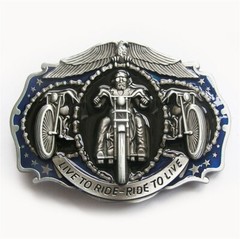 Vintage Style Biker Rider Enamel Belt Buckle also Stock in US