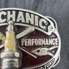 1982 mechanic Belt Buckle The Great American USA 853 Hi Power Super Tuned