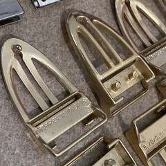Geometric Belt Buckle non magnetic shiny metal Brass lot 2.5&Prime; x 1 3/8&Prime;