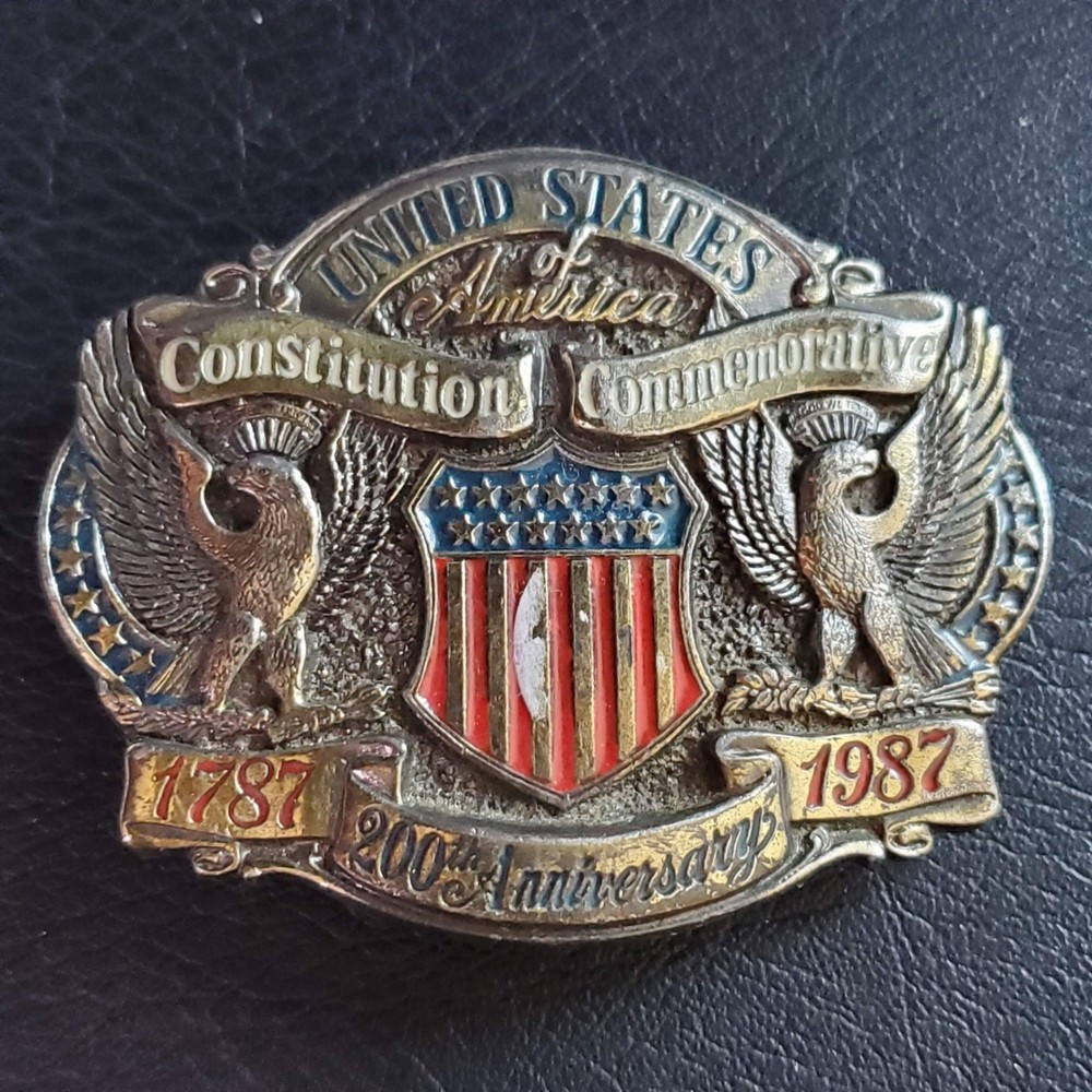 The Great American Belt Buckle Co US Constitution 200th Anniversary 1987 Limited