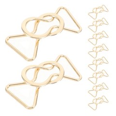 10 Pairs Golden Alloy Buckles Reusable Suspender Fasteners for Clothing Decor