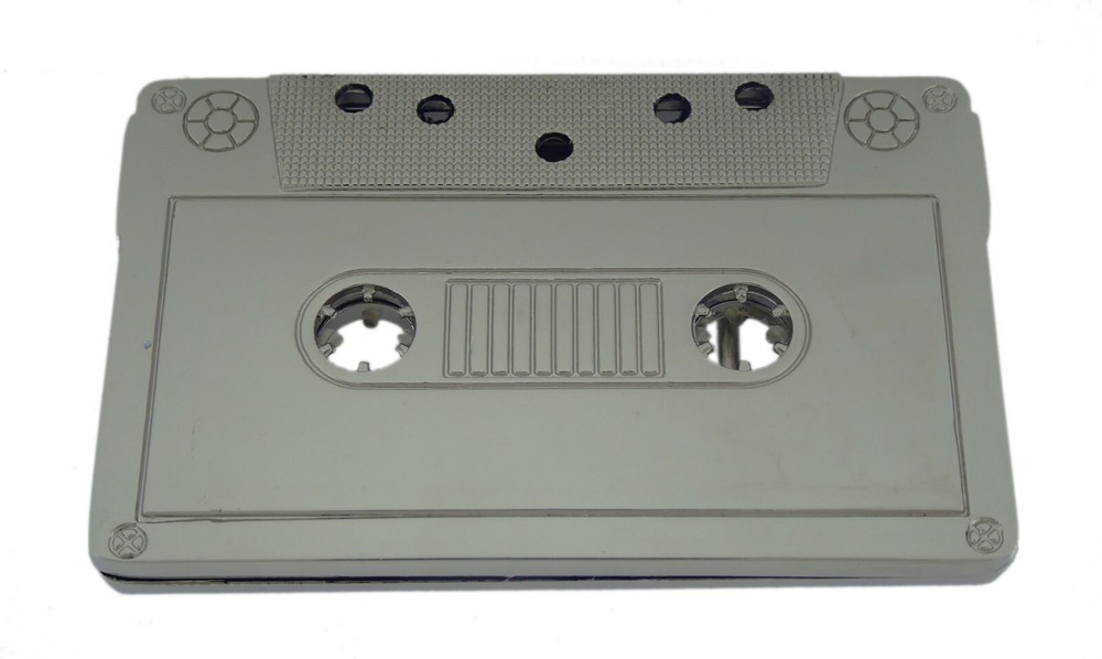 Cassette Belt Bucke Music Old School Style Retro Hip Hop Rock Roll Silver Chrome