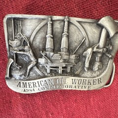 Arroyo Grande Buckle Co. Vintage 1984 American Oil Worker Belt Buckle LE 812