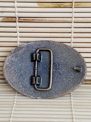 Vintage DENNIS Belt Buckle By Oden – Made In USA – 2-3/4”x 2”