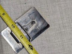 vintage WESTERN belt buckle HORSE equestrian COWBOY chrome brass