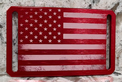 GRIP6 BELT BUCKLE – USA FLAG – RED – 1.5 INCH WIDE