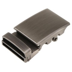 Men Ratchet Alloy Belt Buckle Replacement, Rectangular Automatic Slide Buckle