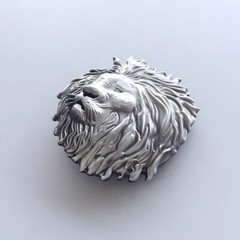 Vintage Lion Head Animal Wildlife Western Belt Buckle Gurtelschnalle