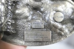 Vintage 1983 Bergamot Great Seal of the USA Eagle Pewter Belt Buckle O-146