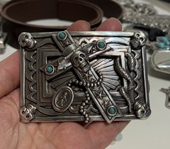 Western Skeleton Belt Buckle