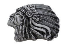 New Men Antique Dark Silver Metal Buckle Native American Indian Fashion Jewelry