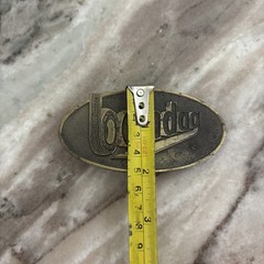 Vintage Brass Bandag Belt Buckle 3 5/8&Prime; Wide