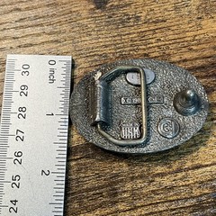 Vintage 1985 USMC Marine Corps EGA Belt Buckle Made in USA 1805 Pewter Green B19