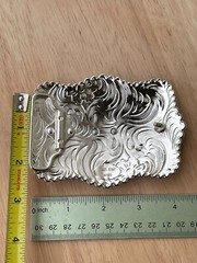 Western Buckle Gold Silver Red Black Red Horse Cowboy Buckle 2 » Hebilla Vaquero