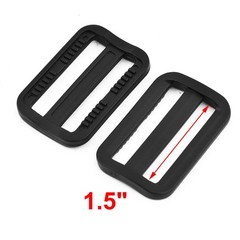 Plastic Adjustable Backpack Bag Glide Fastener Buckle 38mm Strap Width 8pcs