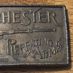 Winchester Antique Finish Bronze Metal Western Hunting Belt Buckle Fits 1.5 in