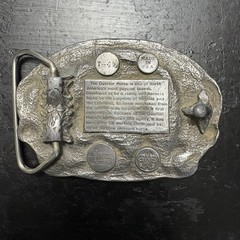 Vintage 1986 Bergamot Brass Works Quarter Horse cowboy belt buckle Made in USA