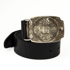 German silver belt buckle Glory to Ukraine! , National Ukrainian trident buckle