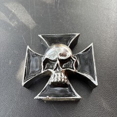 IRON CROSS/SKULL maltese cross chopper motorcycle outlaw biker Paperweight??