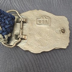 Vintage Detroit Diesel Allison Transmission Belt Buckle W/Macrame Strap 1970s