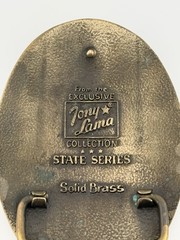 Tony Lama Collection The State of Texas Lone Star Solid Brass Belt Buckle