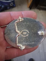 Montana Silversmiths Silver Engraved Gold Trim D Initial Belt Buckle w/Tags
