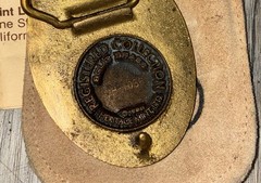 Heritage Mint Illinois 1818 State Seal Gold Brass Belt Buckle 1.5in Handmade