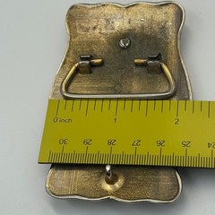 Vintage Western Belt Buckle Two Tone Stone Center