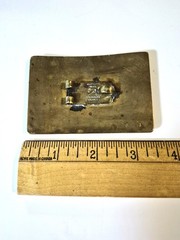 Western Country Cowboy Belt Buckle, Solid Brass, Ampersand Kalamazoo, USA