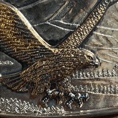 True 1980’s Vintage Brass Plated GOLDEN EAGLE Belt Buckle – EXCELLENT Cond