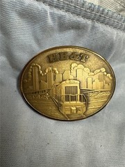 Vintage Houston Belt And Terminal Railway Company Belt Buckle by Stotts HB & T