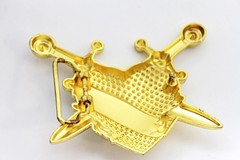 Men Women Gold Metal Belt Buckle Heart Western Silver Bling Love Stinks Knifes
