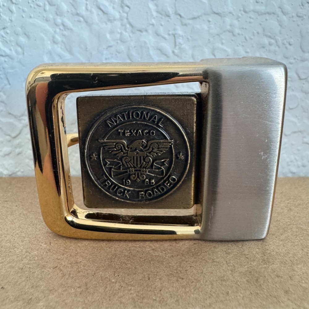 Vintage Texaco 1985 National Truck Rodeo Belt Buckle