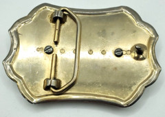 Vintage Two Horse Head Cameo Belt Buckle Equestrian Racing