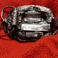 Bergamot Brass Works Men&rsquo;s Vintage Cougar Oval Belt Buckle BD2 1.5in
