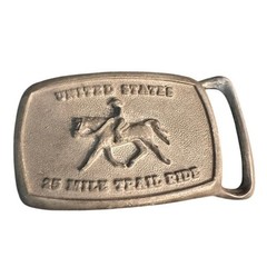 Vintage United States 25 Mile Trail Ride Belt Buckle Horse Equestrian