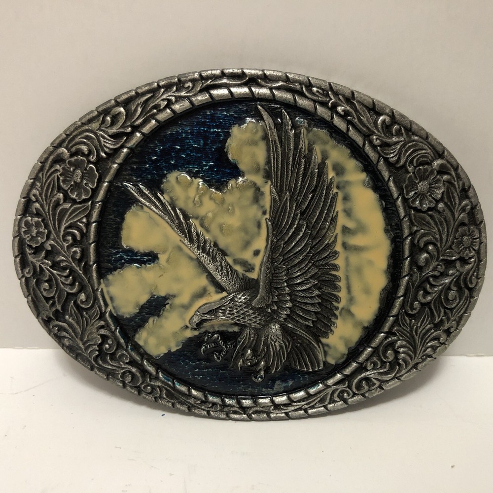 EAGLE BELT BUCKLE VINTAGE 1992 INDIANA METAL CRAFT