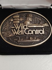 Wild Well Control Solid Bronze Belt Buckles – NOS in Boxes – Oilfield