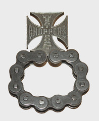 WEST COAST CHOPPERS Chain Belt Buckle Bottle Opener Metal Silver
