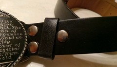 SAGITTARIUS BELT BUCKLE AND BELT NEW BEACON ACCESSORIES 36.5&Prime; BLACK