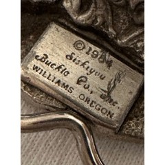 Vintage Siskiyou Belt Buckle Silver Excellent 1984 Valentine NE Centennial Retro
