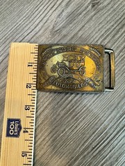 Vintage Henry Ford Belt Buckle Detroit Automobiles Mobile T Belt Buckle 3 x 2-in