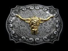 SA09173 *NOS* REALLY NICE **CATTLE HEAD** WESTERN & COWBOY BELT BUCKLE
