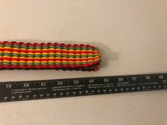 Handmade Nylon braided Men Women Belt Red Yellow Green Black 48in No Buckle