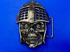 Knights Soldier Skull Helmet Medieval Armor Cutout Halloween Gothic Belt Buckle