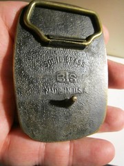 VINTAGE WILD DEER THEME SCENE BELT BUCKLE SOLID BRASS HEAVY – GW-26