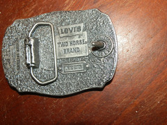 Vintage Levi Strauss & Co. Two Horse Brand Limited Edition Belt Buckle Logo