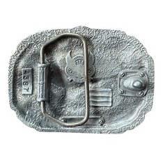 Vintage Martial Arts Belt Buckle Made In USA Peace Through Strength Kung